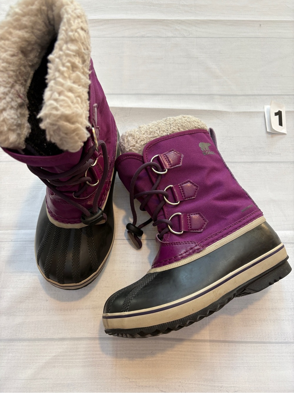 Sorel Kids Purple and Black Insulated Snow Boots